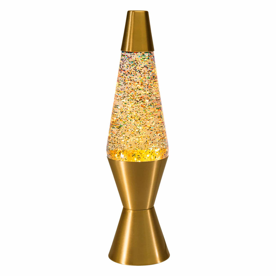 14.5″ LAMP RAINBOW GLITTER – CLEAR/GOLD F0