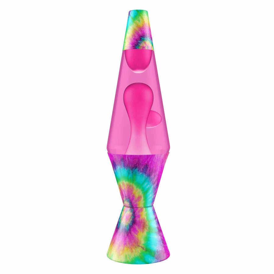 14.5″ LAMP – TIE DYE PINK SPIRAL H0